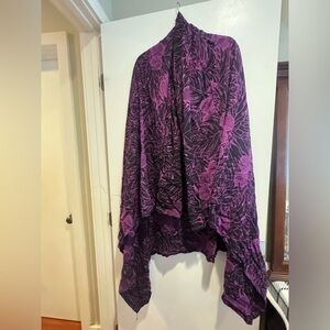 Manaola Purple and Black Swim Cover-Up